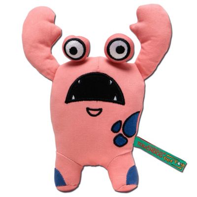 Touchdog Upforcrabs Monster Plush Dog Toy, Pink
