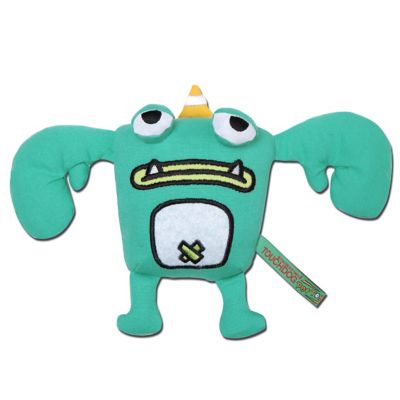 Touchdog Crabby Tooth Monster Plush Dog Toy, Green