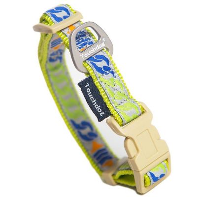 Image showing  Chain-Printed Tough-Stitch Adjustable Dog Collar and Leash