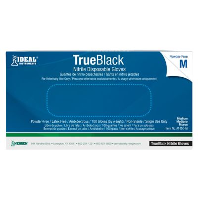 Image showing  Nitrile Black Gloves, Medium, Box of 100, AT450-M