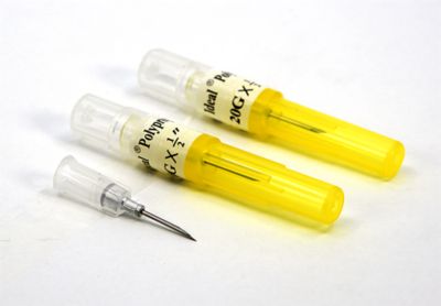 Ideal Instruments Poly Hub Needle, Hard Packed, 20 Gauge x 1/2 in., 100-Pack