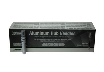 Ideal Instruments 16G x 1 in. Aluminum Hub Needles, Hard Packed, Box of 100