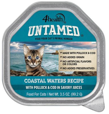 4health Untamed Coastal Waters with Pollock and Cod in Savory Juices Wet Cat Food, 3.5 oz.