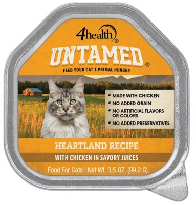 4health Untamed Heartland Recipe Grain-Free Chicken Recipe Wet Cat Food, 3.5 oz.