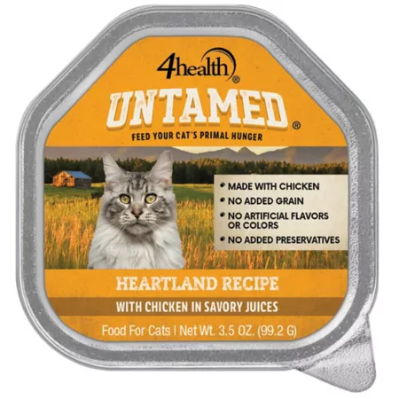 4health Untamed Heartland Recipe Grain Free Chicken Recipe Wet Cat Food 3.5 oz. Wet Cat Food