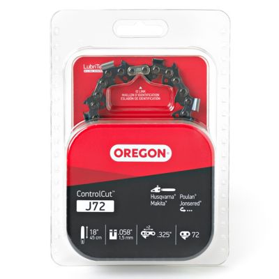 Oregon 18 in. J72 ControlCut Chainsaw Chain, 0.325 in. Pitch, 0.058 in. Gauge, 72 Drive Links