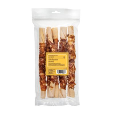 Image showing  Large Chicken-Wrapped Rawhide Twists Dog Chew Treats, 6 ct.