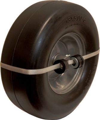 Image showing  13x5-6 Flat-Free Zero-Turn Lawn Mower Smooth Tread Tire Assembly with Universal Kit, 3/4 in. Bushings