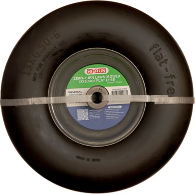 Image showing  13x6.5-6 Flat-Free Zero-Turn Lawn Mower Smooth Tread Tire Assembly