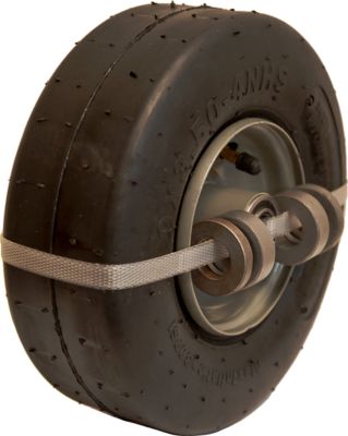 Image showing  9x3.5-4 2PR Pneumatic Zero-Turn Lawn Mower Smooth Tread Tire Assembly with Universal Kit