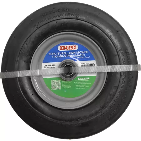 Hi-Run 11x4-5 2PR Zero-Turn Pneumatic Lawn Mower Smooth Tread Tire Set with Universal Kit Mower Tires & Wheels