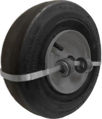 Image showing  11x4-5 2PR Pneumatic Zero-Turn Lawn Mower Smooth Tread Tire Assembly with Universal Kit