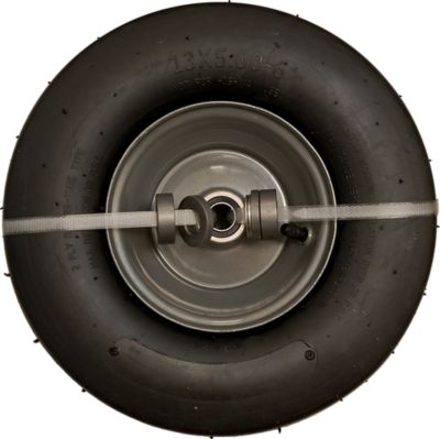 Image showing  13x5-6 2PR Pneumatic Zero-Turn Lawn Mower Smooth Tread Tire Assembly with Universal Kit