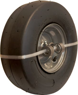 Image showing  13x5-6 2PR Pneumatic Zero-Turn Lawn Mower Smooth Tread Tire Assembly with Universal Kit