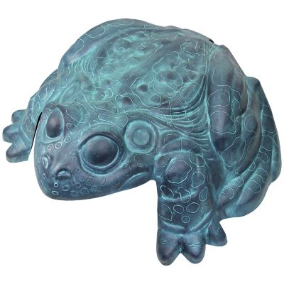 Emsco 100 ft. Darwood The Galapagos Frog Hose Hider and Garden Tool Storage Statue, Patina Finish