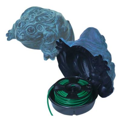 Image showing 3 th Emsco Darwood The Galapagos Frog Hose Hider and Garden Tool Storage Statue with Hose Reel