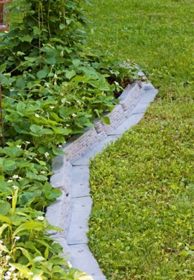 Image showing  20 ft. Bedrocks Trim-Free Lawn Edging, Natural Stacked Slate Design, 2032HD