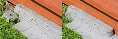 Image showing 7 th Emsco 20 ft. Bedrocks Trim-Free Lawn Edging, Natural Stacked Slate Design, 2032HD
