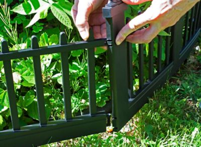 Image showing  10 ft. Estate Series Deluxe Colonial Border Fencing, Black