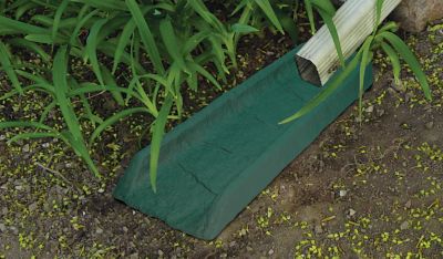 Image showing  24 in. Decorative Downspout Rain Splash Block, Green