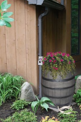 Image showing  Flat Rock Rain Barrel and AC Unit Paver Patio Pad Tile, 24 in. x 24 in., Easy Installation, Granite, 2192-1