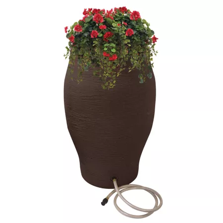 Emsco Rescue Stoneware Flat Back Urn Rain Barrel Terracotta 2232-1 Rain Barrels