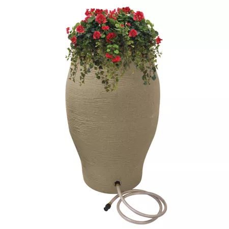 Emsco Rescue Flat Back Stoneware Urn Sand Rain Barrels