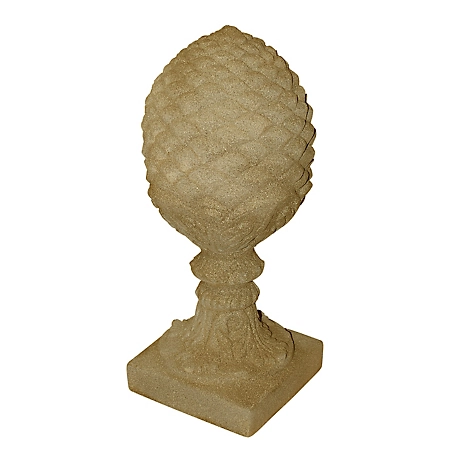 Emsco 23 in. Pineapple Decorative Garden Statue, Resin, Lightweight, Sandstone, 2255-1