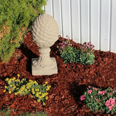 Image showing  23 in. Pineapple Decorative Garden Statue, Resin, Lightweight, Sandstone, 2255-1