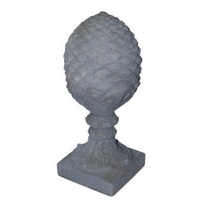Emsco 23 in. Pineapple Decorative Garden Statue, Resin, Lightweight, Granite, 2256-1