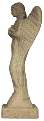 Image showing  29 in. Morning Angel Decorative Garden Statue, Resin, Lightweight, Sandstone, 2260-1