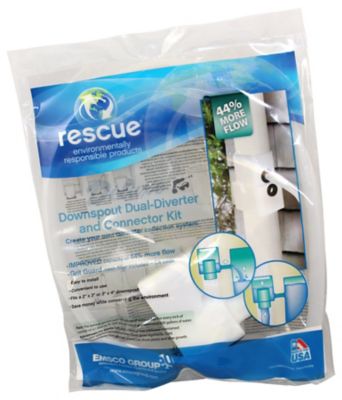 Image showing  Rescue Deluxe Rain Barrel Downspout Diverter Kit