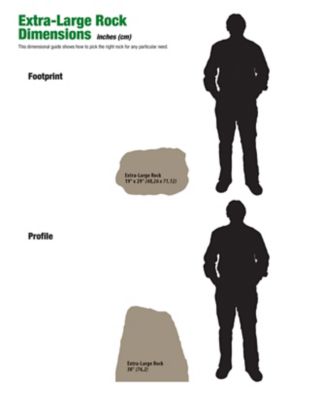 Image showing 9 th Emsco Group Landscape Rock, Natural Granite Appearance, Extra Large and Tall, Lightweight, Easy to Install