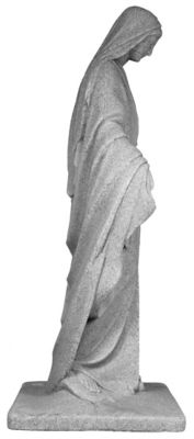 Image showing 6 th Emsco 34 in. Virgin Mary Statue, Natural Granite Appearance, Resin, Lightweight