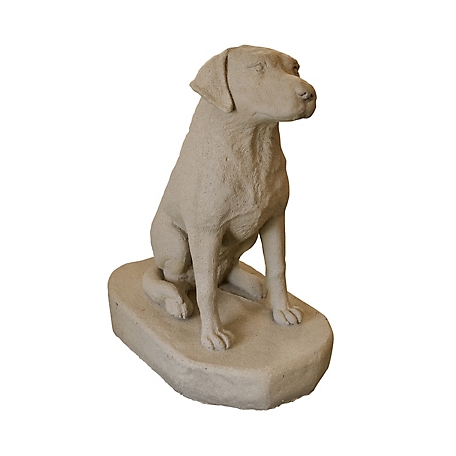 Emsco 31 in. Sitting Labrador Dog Statue, Made of Resin, Lightweight, Sandstone, 2302-1