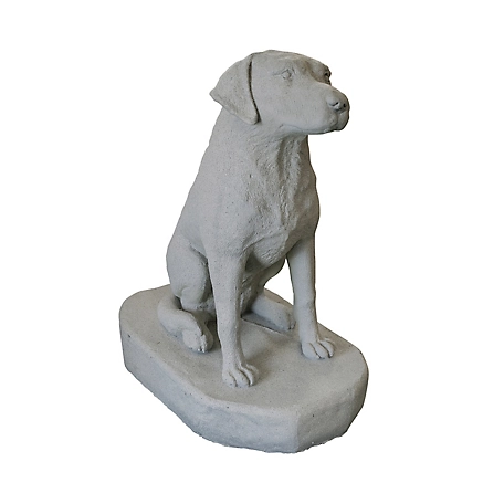 Emsco 31 in. H Sitting Labrador Dog Statue, Natural Granite Appearance, Resin, Lightweight, 2303-1