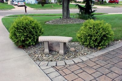 Image showing  12 in. Decorative Garden Bench, Sandstone