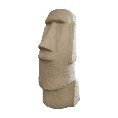 Emsco Group Easter Island Head Statue, Natural Sandstone Appearance, Resin, Lightweight, 28 in. H, 2308-1