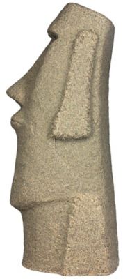 Image showing 5 th Emsco Group Easter Island Head Statue, Natural Sandstone Appearance, Resin, Lightweight, 28 in. H, 2308-1