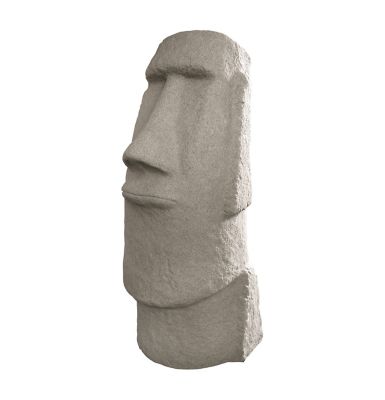 Emsco 28 in. Easter Island Head Decorative Garden Statue, Resin, Lightweight, Granite