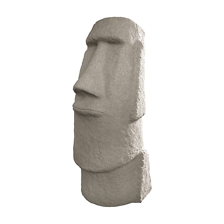 Emsco 28 in. Easter Island Head Decorative Garden Statue, Resin, Lightweight, Granite, 2309-1