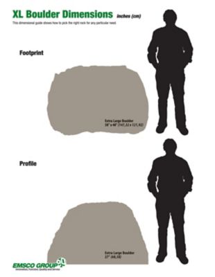 Image showing 7 th Emsco Group Landscape Rock, Lightweight, XXL, Easy to Install, Sandstone, 2372-1