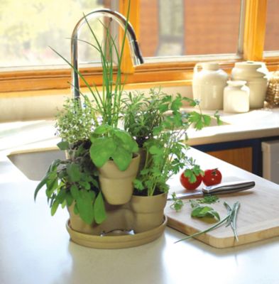 Image showing  488 oz. Bloomers Stackable Flower Tower Planter