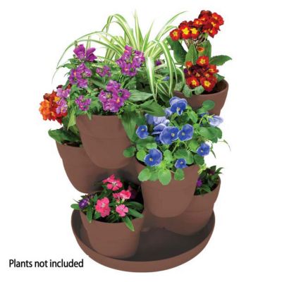 Image showing  488 oz. Bloomers Stackable Flower Tower Planter