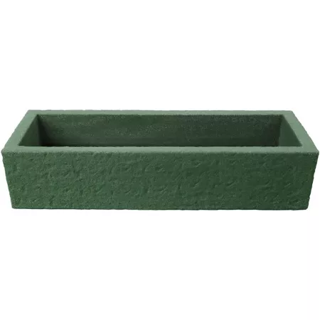 Emsco Poly Trough Planter with Drainage Holes Weather Resistant Resin Planter Window Boxes