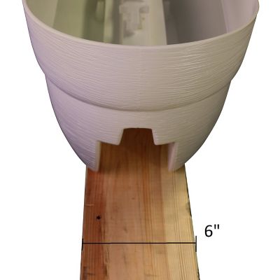 Image showing 5 th Emsco Polyethylene Bloomers Rail Picker Self-Watering Rail Planter Garden Grow Box, Weatherproof Resin Planter, 24 in.