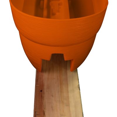 Image showing 5 th Emsco Polyethylene Bloomers Rail Picker Self-Watering Rail Planter Garden Grow Box, Weatherproof Resin Planter, 24 in.