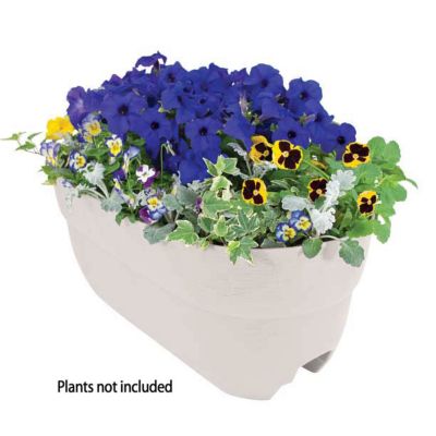Emsco Polyethylene Bloomers Rail Picker Self-Watering Rail Planter Garden Grow Box, Weatherproof Resin Planter, 24 in.