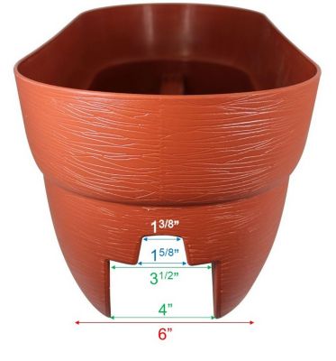 Image showing 7 th Emsco Polyethylene Bloomers Rail Picker Self-Watering Rail Planter Garden Grow Box, Weatherproof Resin Planter, 24 in.