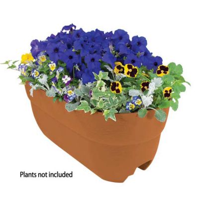 Image showing 1 th Emsco Bloomers Railing Garden Planter with Drainage Holes, 24 in.